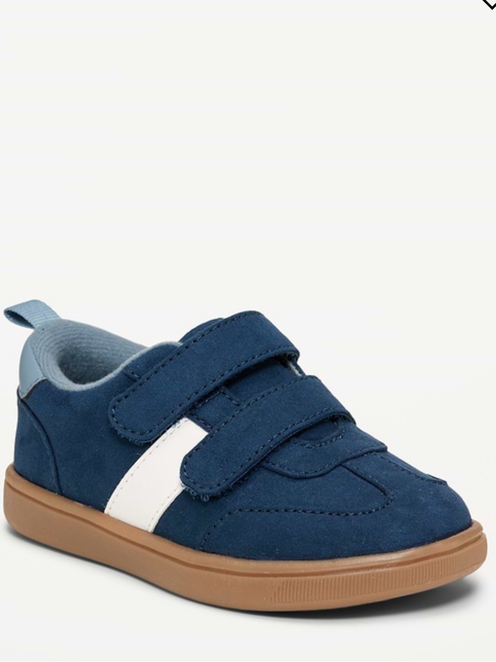 Old Navy Blue Velcro Faux Suede Sneakers, 9, NWT